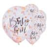 MojeParty Balónky s konfetami Baby Girl růžové 5 ks 30 cm
