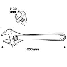 NEO Tools NEO Nastavitelný ráčnový klíč 200 mm