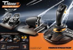 Diskus Thrustmaster Joystick T16000M FLIGHT PACK + plynový pedál + pedálová sada, pro PC