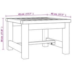 Greatstore Konferenční stolek 45 x 45 x 30 cm masivní teakové dřevo