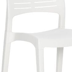 Vidaxl Zahradní židle 2 ks bílé polypropylen