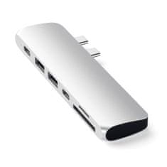 Satechi Type-C Pro Hub adaptér pro Macbook Air Pro stříbrný