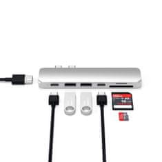 Satechi Type-C Pro Hub adaptér pro Macbook Air Pro stříbrný