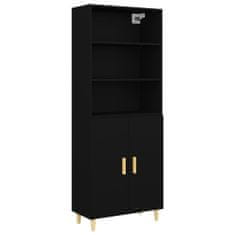 Greatstore Skříň highboard černá kompozitní dřevo