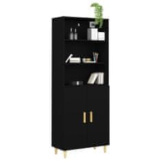 Greatstore Skříň highboard černá kompozitní dřevo