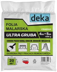 Deka Malířská fólie ultra silná černá 4*5m 1500g