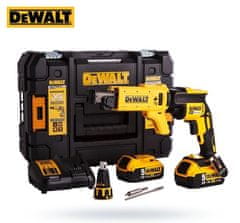 DeWalt Akumulátorový šroubovák na sádrokarton xr 18v 2*5.0ah li-lon+dcf6201