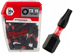 Milwaukee Bit Torx tx15 25 mm 25 ks.