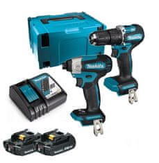 Makita Kombinovaná sada li-lon 18v lxt dhp487+dtd157 2*2.0ah