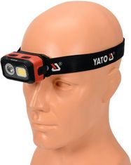 YATO Nabíjecí čelovka 500 lm, snímač pohybu