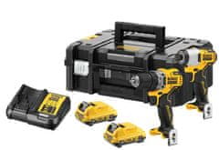 DeWalt Vrtačka/šroubovák dcd701 + zakr. Rázový utahovák dcf801 2*3,0 ah