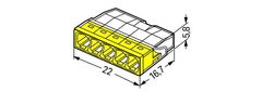 Wago Rychlospojka wago 2273-205 5x0,5-2,5 mm2 žlutá 20 ks