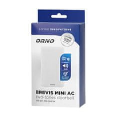 Orno Elektromechanický zvonek dvoutónový 230v bílý brevis mini