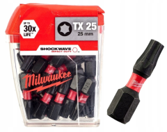 Milwaukee Bit Torx tx25 25 mm 25 ks.