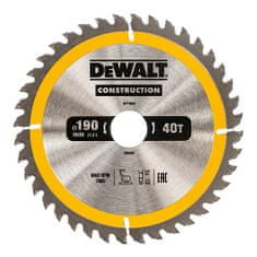 DeWalt Kotoučová pila na dřevo 190/30 mm, 40 zubů