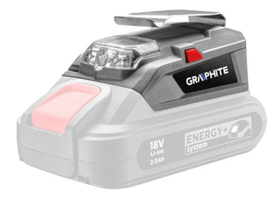 Graphite 18V li-lion dobíjecí svítilna s usb výstupem