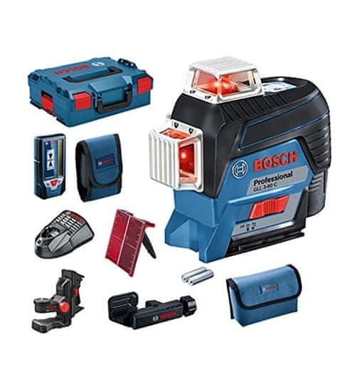 Bosch Čárový laser gll 3-80 c + lr7 lboxx