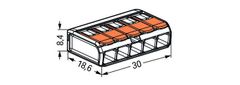 Wago Rychlospojka wago 221-415 5x0,5-4,0 mm2 s páčkami 20 ks