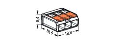 Wago Rychlospojka wago 221-413 3x0,5-4,0 mm2 s páčkami 20 ks