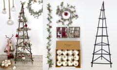 H & L Vánoční ozdoba koule 8cm, bílá slámová hvězda 