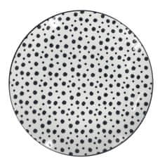 SIAKI Dezertní talíř BlackLine 19cm, puntíky DN1801000