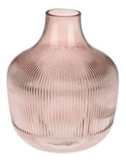 H & L Skleněná váza Rose 20x23cm, růžová 