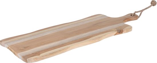 H & L Dřevěné krájecí prkénko 59x20x1,5cm, teak dřevo