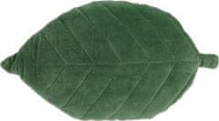 H & L Hebký polštář LEAF 50x30cm, tmavě zelený 