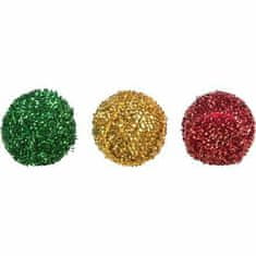 Kraftika Xmas balls - vánoční chrastící míčky 3ks, 4 cm