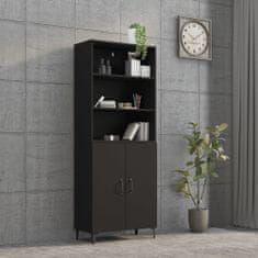 Greatstore Skříň highboard černá kompozitní dřevo