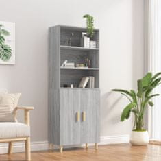 Greatstore Skříň highboard šedá sonoma kompozitní dřevo