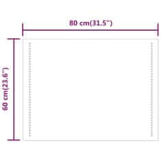 Greatstore Koupelnové zrcadlo s LED osvětlením 80 x 60 cm