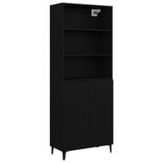 Greatstore Skříň highboard černá kompozitní dřevo