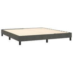 Vidaxl Box spring postel s matrací tmavě šedá 160x200 cm samet