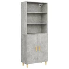 Greatstore Skříň highboard betonově šedá kompozitní dřevo