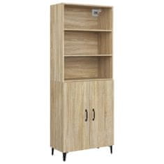 Greatstore Skříň highboard dub sonoma kompozitní dřevo