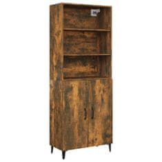 Greatstore Skříň highboard kouřový dub kompozitní dřevo