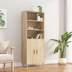 Greatstore Skříň highboard dub sonoma kompozitní dřevo