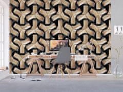 AG Design Dřevěná abstrakce, vliesová fototapeta 360x270 cm