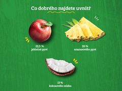 Gerber Organic 100% rostlinný dezert jablko a ananas s kokosovým mlékem 4 x 90 g