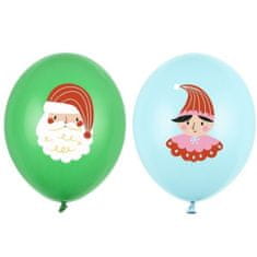 PartyDeco Vánoční balónky latexové Candy land 30 cm 50 ks
