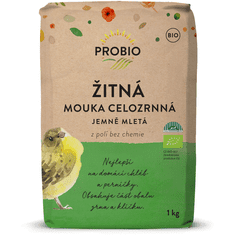 ProBio Mouka žitná celozrnná jemně mletá BIO 1 kg