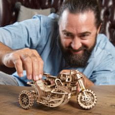 InnoVibe Ugears 3D puzzle Motorka s vozíkem 380 kusů