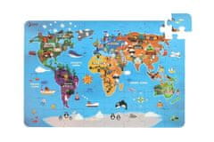 InnoVibe Puzzle Mapa světa - 48 dílků