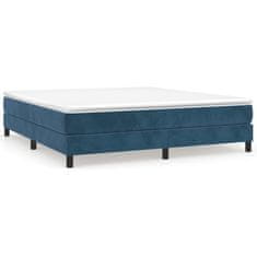 Vidaxl Box spring postel s matrací tmavě modrá 180x200 cm samet