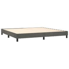 Vidaxl Box spring postel s matrací tmavě šedá 200x200 cm samet