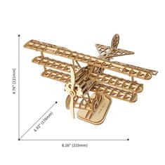 InnoVibe Dvouplošník - 3D dřevěná stavebnice