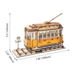 InnoVibe Retro Tramvaj - 3D dřevěná stavebnice
