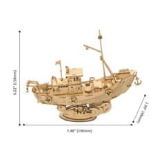 InnoVibe Rybářská loď - 3D dřevěná stavebnice