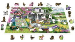 InnoVibe Wooden City Dřevěné puzzle Venkovská zahrada 2v1, 505 dílků EKO